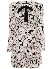 Alessandra Rich daisy-print Silk Dress Black at Farfetch